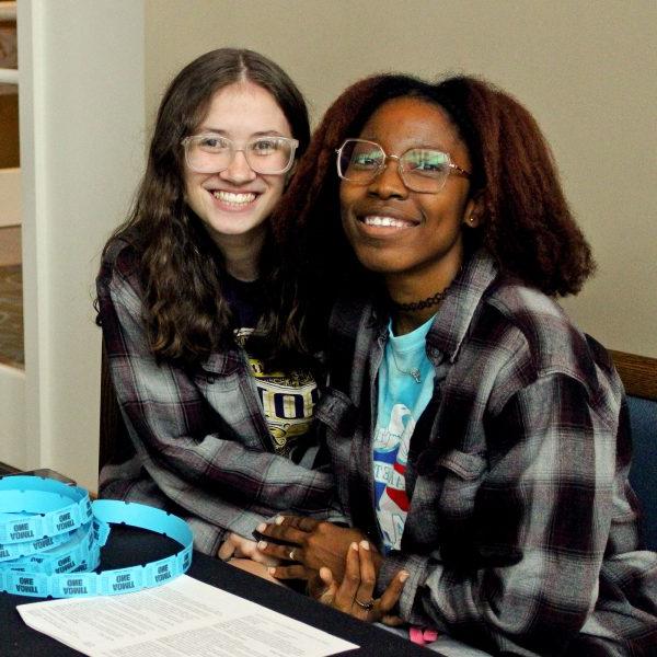 Students at a table